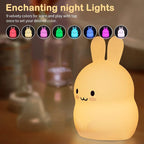 ShaArkMango LED Night Light for Kids Toddler Bed Room Decor Aesthetic, Soft BPA Free Silicone, Cute Animal Night Lamp Color Changing NightLight Dimming & Timer &Rechargeable Baby Shower Gifts