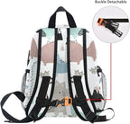 OREZI Custom Mame/Text Preschool Backpack with Chest Strap,Personalized Dino Scandinavian Style Mini Toddler Backpack Daycare Toy Bag for Boys Girls,10 x 4x 12 Inches