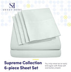 Cal King Size Bed Sheets - 6 Piece 1500 Supreme Collection Fine Brushed Microfiber Deep Pocket California King Sheet Set Bedding - 2 Extra Pillow Cases, Great Value, California King, Mint