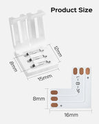 JACKYLED 8mm 3-Pin LED Connectors for LED Strip Lights, Total 22Pcs Corner Connectors Kit for Unwired Gapless Solderless Adapter Extension - 8mm 3pin 10 Pack