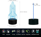 Rocket Night Light 3D Illusion Lamp LED Space Shuttle Nightlight 7 Color Changing Touch Sensor Desk Table Lamp with USB Cable Decoration for Nursery Bedroom Kids Boys Birthday Gifts