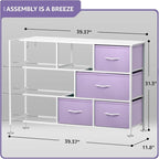 Sorbus Kids Dresser with 8 Drawers - Chest Organizer Unit with Steel Frame Wood Top & Handle, Fabric Bins for Clothes - Wide Furniture for Bedroom Hallway Kids Room Nursery & Closet