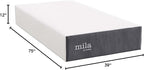 Modway MOD-7102-WHI Mila 12" Twin Mattress, White