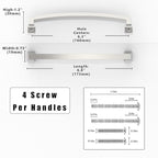 10 Pack Brushed Satin Nickel Cabinet Pulls 6.3 Inch(160mm) Kitchen Cabinet Handles Solid Zinc Alloy Cabinet Hardware Drawer Pulls