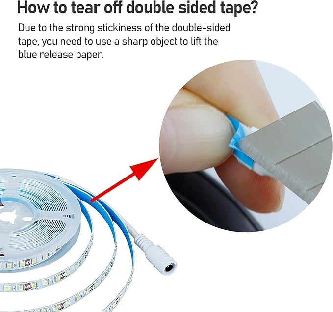 12V 5M/16.4ft LED Strip Light Blue 600LEDs Flexible SMD2835 High Brightness No-Waterproof IP20 LED Tape Lights for Bedroom Christmas Party etc(No Power Supply)