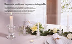 Letine Candlestick Holders Set of 12-2.5" H Taper Candle Holders Bulk - Clear Glass Candle Holder for Rustic Wedding Centerpiece Table Decorations, Halloween & Thanksgiving Decorations Indoor