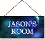Personalized Sign Outer Space Room Décor Kids Room Decor, Universe Theme Little Man Cave Decor for Nursery, Planet Nursery Decor for Baby Game Room Boys Bedroom