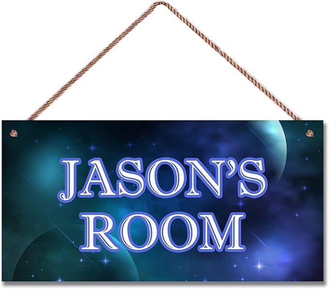 Personalized Sign Outer Space Room Décor Kids Room Decor, Universe Theme Little Man Cave Decor for Nursery, Planet Nursery Decor for Baby Game Room Boys Bedroom