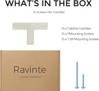 Ravinte 15 Pack Solid Single Hole Slim Square Bar Dresser Drawer Handles Kitchen Cabinet Handles Brushed Nickel Drawer Pulls Kitchen Cabinet Hardware Pulls