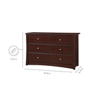 Storkcraft Crescent 6-Drawer Dresser (Espresso) – GREENGUARD Gold Certified, Brown Dresser for Bedroom, Kids & Nursery Storage Chest, Safety Interlocking Drawers, Pre-Installed Tracks, Kids Chest