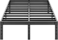 ALDRICH Metal Full Size Bed Frame - 16 Inch Tall Black Basic Steel Slats Platform, Easy Assembly Heavy Duty Noise Free Bedframes, No Box Spring Needed