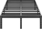 ALDRICH Metal Full Size Bed Frame - 16 Inch Tall Black Basic Steel Slats Platform, Easy Assembly Heavy Duty Noise Free Bedframes, No Box Spring Needed