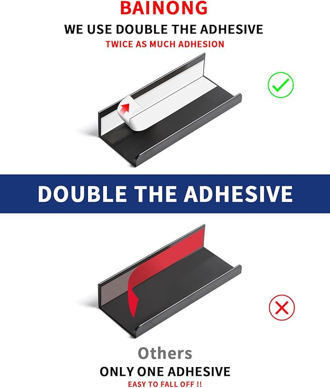 5 Pack self Adhesive Cabinet pulls 3 inch Stick on Handles Black Finger pulls for cabinets Adhesive Cabinet Handles Adhesive Drawer pulls Drawer Edge Concealed Pull Seam Handles Flat Pull