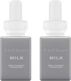 Pura & K. Hall Designs Home Scent Refill - Smart Home Air Diffuser - up to 120-Hours of Premium Fragrance per Refill - Household Essential - Clean & Safe Diffuser Fragrance - 2 Pack, Milk