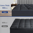 CYMULA Twin Mattress Topper, Cooling Mattress Pad Cover, Extra Thick Pillow Top Mattress Topper with 8-21 Inch Elasticated Deep Pockets, Plush Down Alternative Fill Mattress Protector