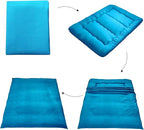MAXYOYO Japanese Floor Mattress Futon Mattress, Thicken Tatami Mat Sleeping Pad Foldable Roll Up Mattress Boys Girls Dormitory Mattress Pad Kids Floor Lounger Bed Couches and Sofas, Turquoise, Full