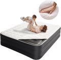 CHILLSUN Queen Air Mattress with Built in Pump,Raised Comfort Blow up Mattress,Dual Layer Mattress Topper Airbed,Durable Inflatable Mattress for Guests Home,Colchon Inflable 800lbs Max