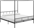 Novogratz Marion Canopy Bed, King, Black