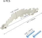 6Pcs 5" Hole to Hole Euro Rose Decorative Cabinet Pull Handles Ivory Vintage Kitchen Zinc Alloy Flower Drawer Dresser Vanity Nightstand Cupboard Wardrobe Pull Handles