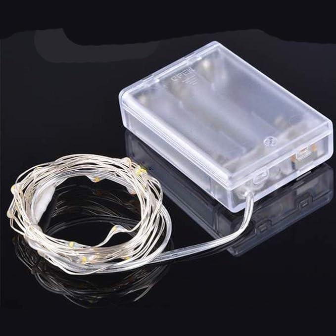 XINKAITE Waterproof LED Fairy String Lights Starry,Battery Operated String Lights no Timer for Indoor&Outdoor Decoration Wedding Christmas Holiday. (Warm White, 10Ft/2pc)