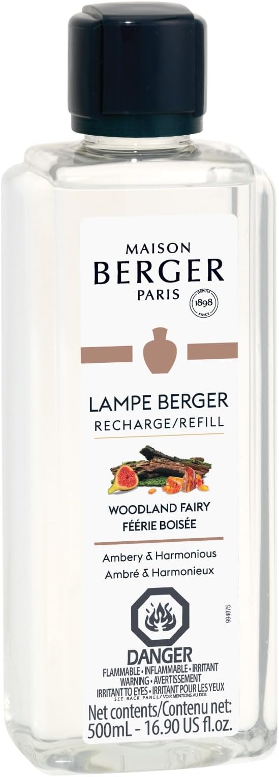 Maison Berger - Woodland Fairy - Lampe Berger Fragrance Refill Oil for Home Diffusers - Luxury Air Freshener with Blackberries, Incense & Amber Notes - 16.9 Fl Oz (500ml)