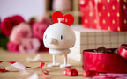 Hoptimist Love Bumble, Home Decor Ornament - Scandinavian Design, Plastic W/Metal Spring, Medium - Creates Cheerful Movement- (White)