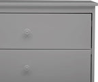 Delta Children Sutton 3 Drawer Dresser with Changing Top and Interlocking Drawers - Greenguard Gold Certified, Grey