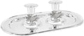 The Dreidel Company Shabbat Candlesticks Candle Holders Silver Plated, 2 Candlesticks Set (24 Sets)