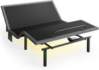 Marsail MS01 Queen Adjustable Bed Base Frame, 4 Ports USB A&C Adjustable Bed Base with Under-Bed Nightlight, 3 Minutes Fast Assembly, Wireless Remote Control Adjustable Bed with 4 Height Options