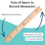 Headwaters Studio Wooden Growth Chart – Kids Height Chart, Wall Measurement for Kids, Height Chart for Wall, Growth Ruler for Children – Natural Ruler (63"x6.7")