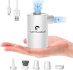FLEXTAILGEAR MAX Pump 2020 Portable Air Pump with 3600mAH Battery USB Rechargeable Air Pump-Quick Inflate Deflate for Sleeping Pads, Air Mattress, Pool Toys, Floats, Swimming Ring, Air Bed (White)