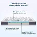 ONENICE 5 Inch King Mattress in a Box, Breathable Gel-Memory Foam Plus Removable Pillowtop Mattress for Pressure Relief, CertiPUR-US Certified Bed in a Box, Fiberglass-Free