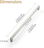 Ravinte 20 Pack 11-5/16 Inch Square Cabinet Handles - Brushed Nickel Stainless Steel Drawer Pulls for Kitchen Hardware