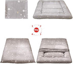 MAXYOYO Grey Constellation Japanese Floor Futon Mattress, Tatami Floor Mat Portable Camping Mattress Kids Sleeping Pad Foldable Rolling Up Floor Lounger Couch Bed with Mattress Protector, Twin