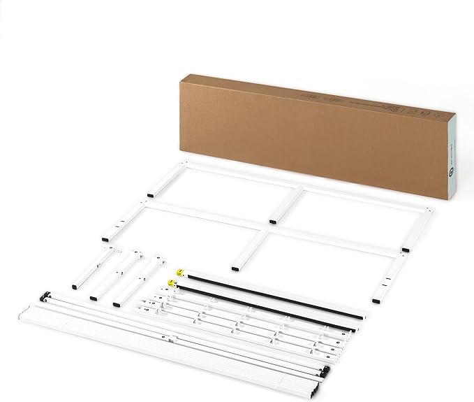 Best Price Mattress 18 Inch Metal Platform Bed Frame, Heavy Duty Steel Slats, White, Full
