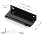 Ravinte Hardware 20 Pack Black Cabinet Handles, 3.15 Inch (80mm) Finger Edge Pulls, 2-1/2 Inch Hole Center, Finger Pulls for Cabinets