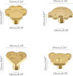 4Pcs Brass Knobs for Kids Cute Decorative Handles for Boys and Girls (Car)