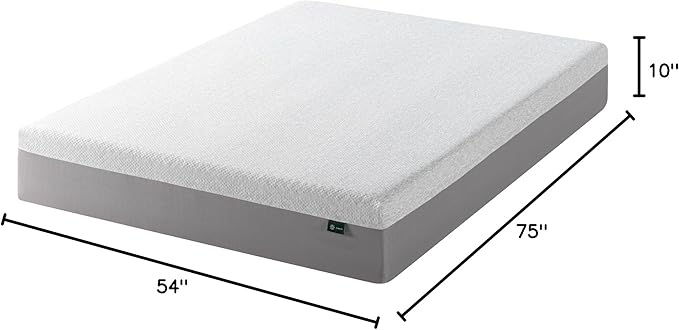 ZINUS 10 Inch Ultima Memory Foam Mattress [New Version], Full, Fiberglass Free, Medium Firm Feel, Breathable Airflow Memory Foam, Certified Safe Foams & Fabric, Mattress in A Box