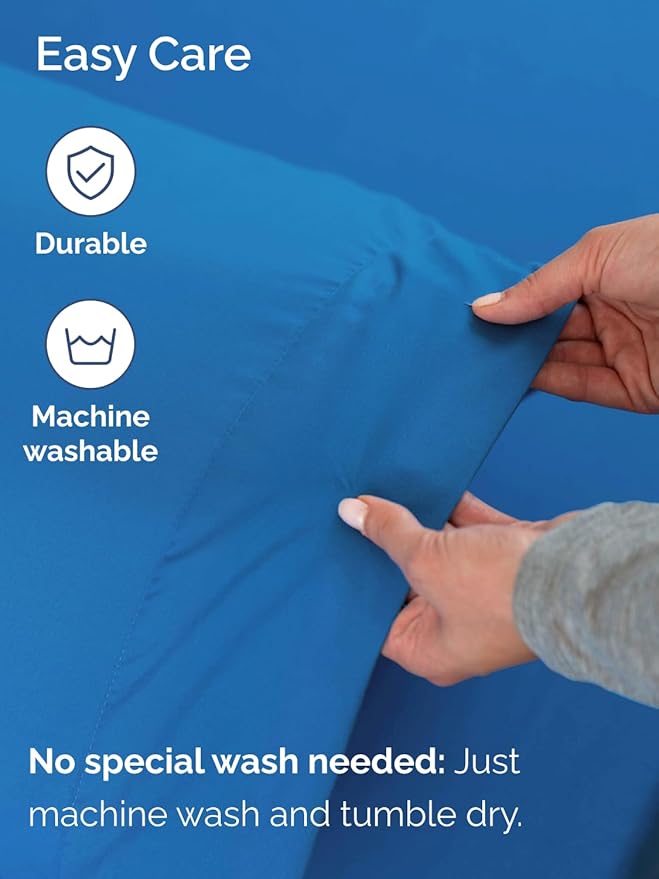 Extra Deep King Sheet Set - 6 Piece Breathable & Cooling Sheets - Hotel Luxury Bed Sheets Set - Easy & Secure Fit - Soft, Wrinkle Free & Comfy Sheets Set - Royal Blue Sheet Set with Extra Deep Pockets