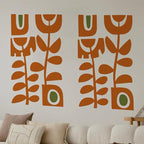 Scandinavian Art Nordic Wall Decals | Custom Colors | Stickers for Office & Home Decor | Holiday Wall Decoration | 22x80 Inches | Peel and Stick