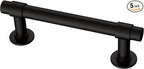 Franklin Brass - Francisco Matte Black Cabinet Handles 3 Inch (3") Hole Center Pulls | Easy Install, Durable Hardware for Kitchen Cabinet Door, Drawers, Dresser Pull, Furniture (5 Pack)