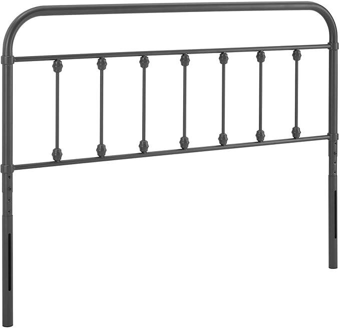 Modway MOD-6155-GRY Sage King Metal Headboard, Gray