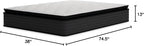 Signature Design by Ashley Limited Edition Pillow Top 13 " Pillow Top Hybrid Mattress with Gel Memory Foam, Edge Support for Cool Sleep and Pressure Relief, Twin, Fiberglass Free, Mattress In A Box