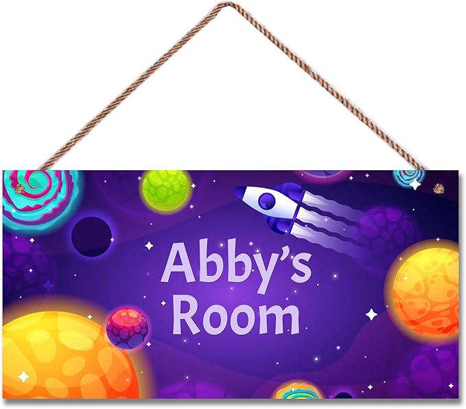 Personalized Sign Outer Space Room Decor, Inspirational Space Art Print Space Wall Art For Boys Room Decorations, Galaxy Stars Picture Posters For Kids Bedroom Nursery Decor