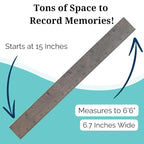 Headwaters Studio Growth Chart for Wall - Height Chart for Kids, Growth Chart for Kids, Measuring Board for Kids Height, Wooden Growth Chart for Wall, Height Measurement for Wall - Gray (63"x6.7")