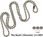 Vinaco Pull Chain Extension, 2 Pack 36 inch Fan Chain Extender with 6 Strong Matching Connectors, Strong Bearing & Rustproof #6 Size Pull Chain for Ceiling Fan Pull Chain