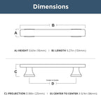 FRANKLIN BRASS Tiered Foot (10-Pack) Cabinet Handles 3-3/4" Hole Center Pulls | Satin Nickel Hardware Kitchen Door, Drawers, Dressers, Furniture P49573C-SN-B