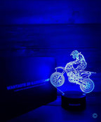 Motocross 3D Lamp Gift with Remote, Dirt Bike Decor Toys for Boys Girls Room, 7 Colors Changing Nightlight Bedside for Kids Baby