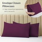 LuxClub 4 PC King Sheet Set, Breathable Luxury Bed Sheets, Deep Pockets Wrinkle Free Cooling Bed Sheets Machine Washable Hotel Bedding Silky Soft - Eggplant King