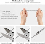Ceiling Fan Pull Chain 12 inch Pull Chain Extension Fan Chain Extender Ceiling Fan Pulls Ornament with Ball Fan Chain Connector for Lighting Fans, 2 PACK (BASEBALL)
